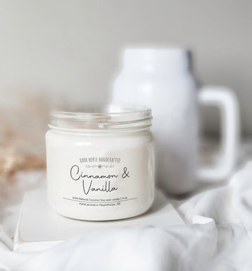 Cinnamon & Vanilla - Scented Coconut Soy Candle